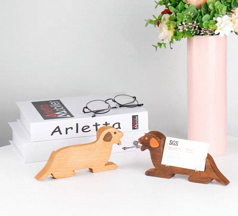 【合計5999円以上で購入可能】Dog card stand 犬デザインカードスタンド