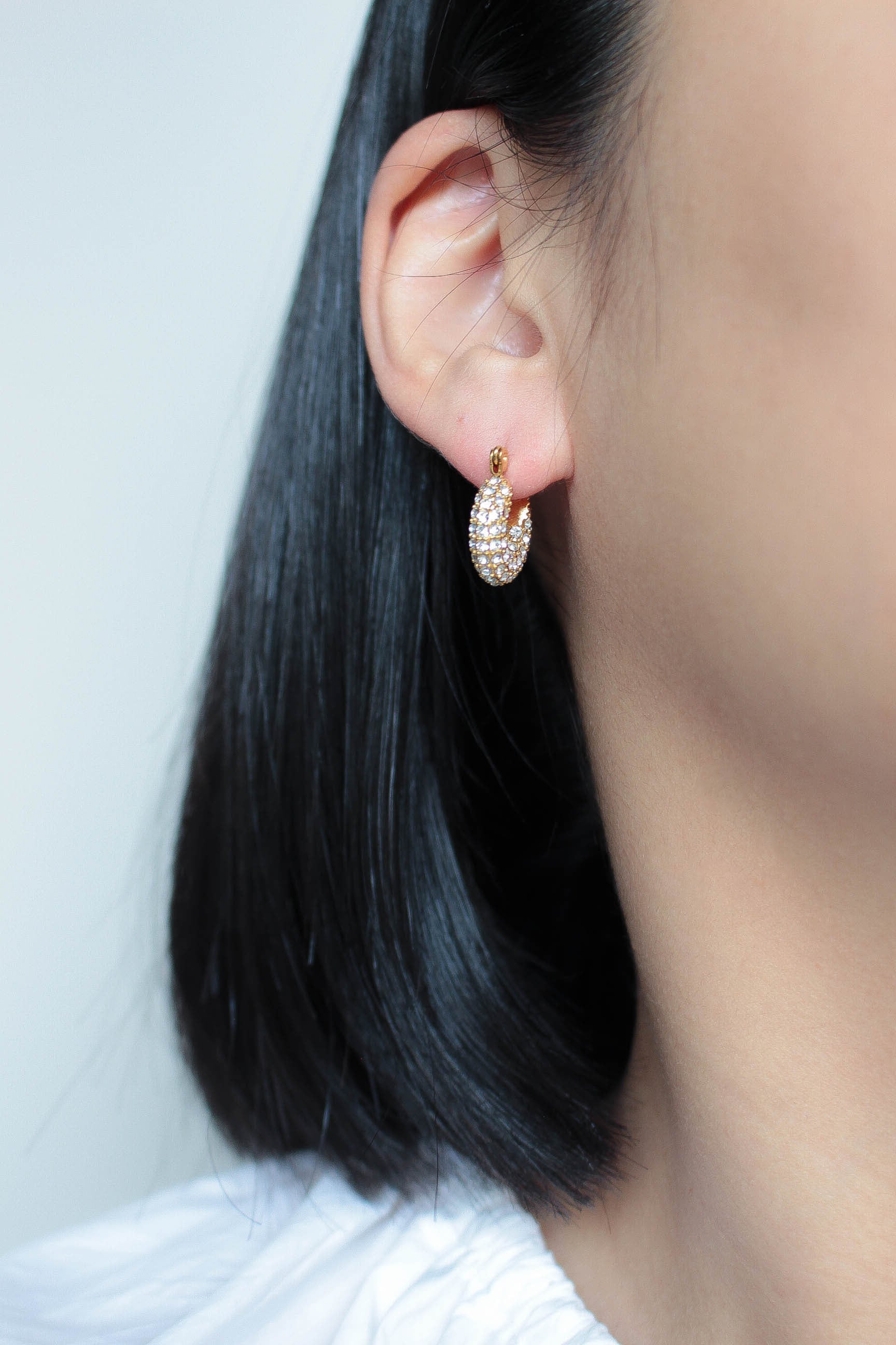 Zircon Chubby Hoop Pierce | ebine(エビネ)|金属アレルギー対応