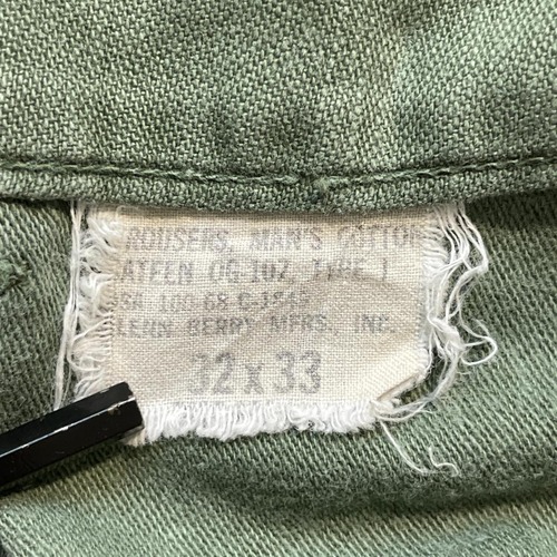 60-70s アメリカ軍 実物 OG107 ベイカーパンツ 32/33 詳細写真2