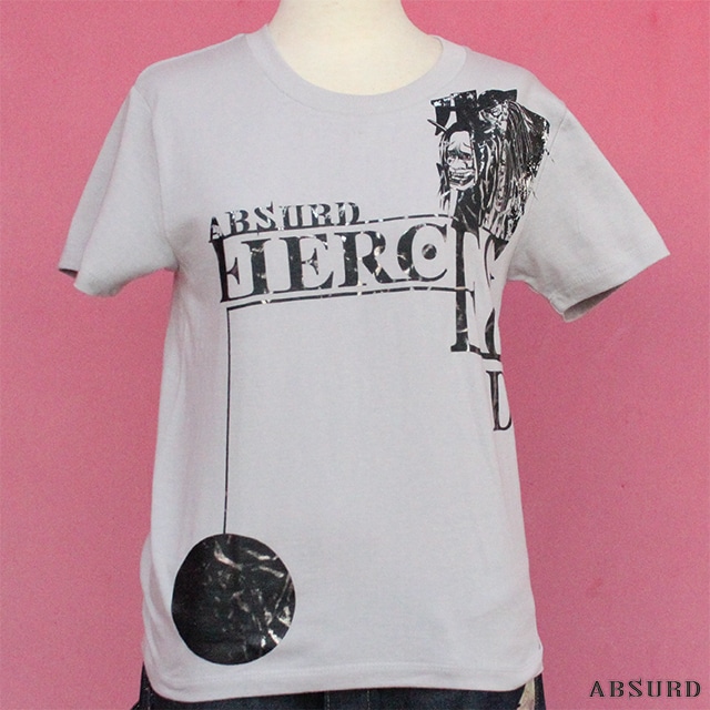 【数量限定!】 ABSURD オリジナルプリント Tシャツ レディース 鬼 FIERCE GOD GRAY レインボー アブサード FIERCE GOD(G)