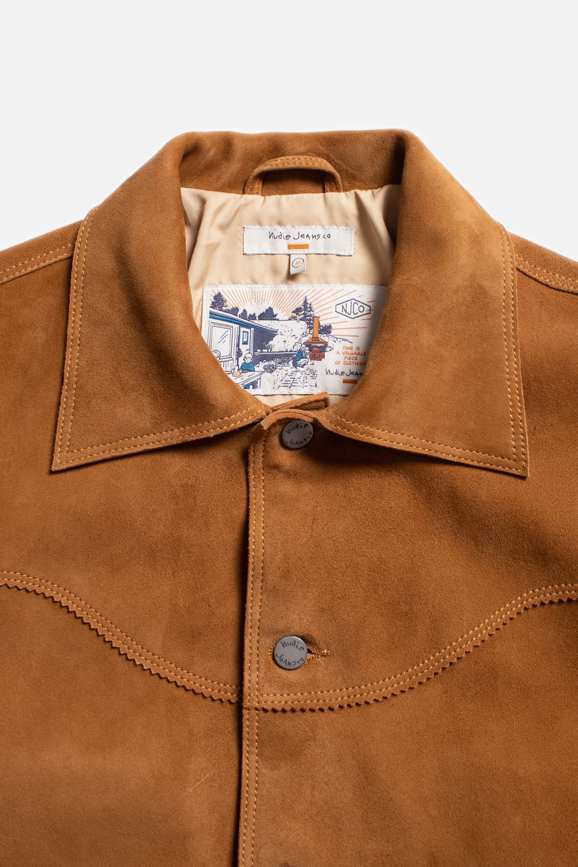 Nudie jeans 2023fall collection Muddy Nubuck Jacket Camel レザー