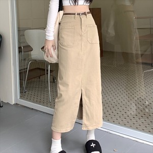 【送料無料】 スカート 2色 ロングスカート ペンシルスカート ベイカースカート ロング ロング丈 アンクル丈 マキシ丈 フレア Aライン Iライン シンプル ハイウエスト ポケット かわいい 大人可愛い きれいめ カジュアル 大人 おしゃれ お洒落 レトロ こなれ感 コンサバ系 ラフ 抜け感 無地 春 誕生日会 30代 40代 レディース 女性用 ママ ママ服 ママコーデ デート お出かけ お呼ばれ アウトドア お茶会 女子会 授業参観 着回し 普段使い 韓国 韓国系 ファッション 定番 プチプラ