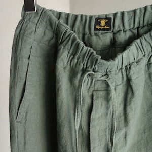 classic heavylinen easy widepants / celadon