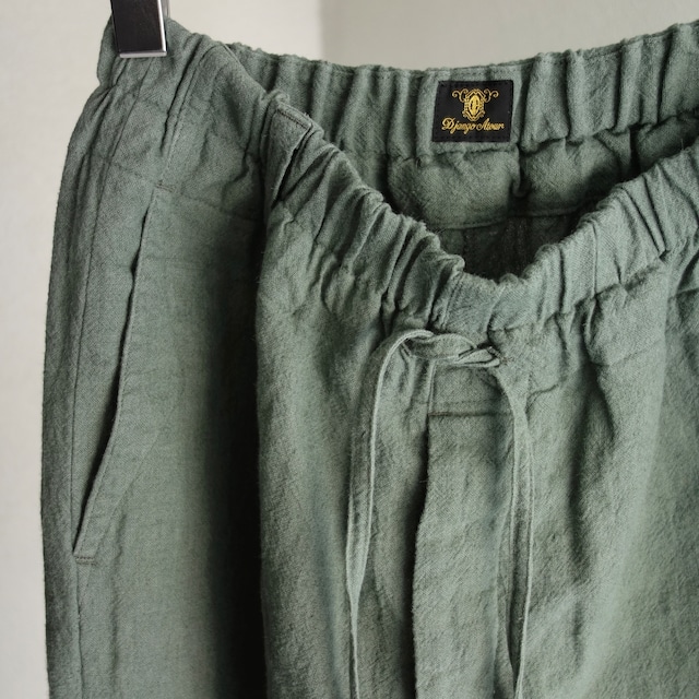 classic heavylinen easy widepants / celadon