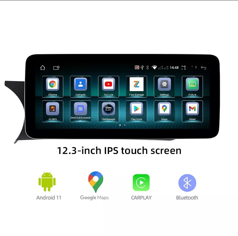 12.3インチ メルセデス・ベンツ Cクラス W204 NTG4.5 アンドロイドナビ