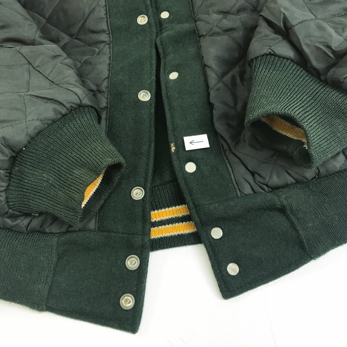 BUTWIN バトウィン 80〜 90年代 USA製 黒タグ 袖革スタジャン ベース