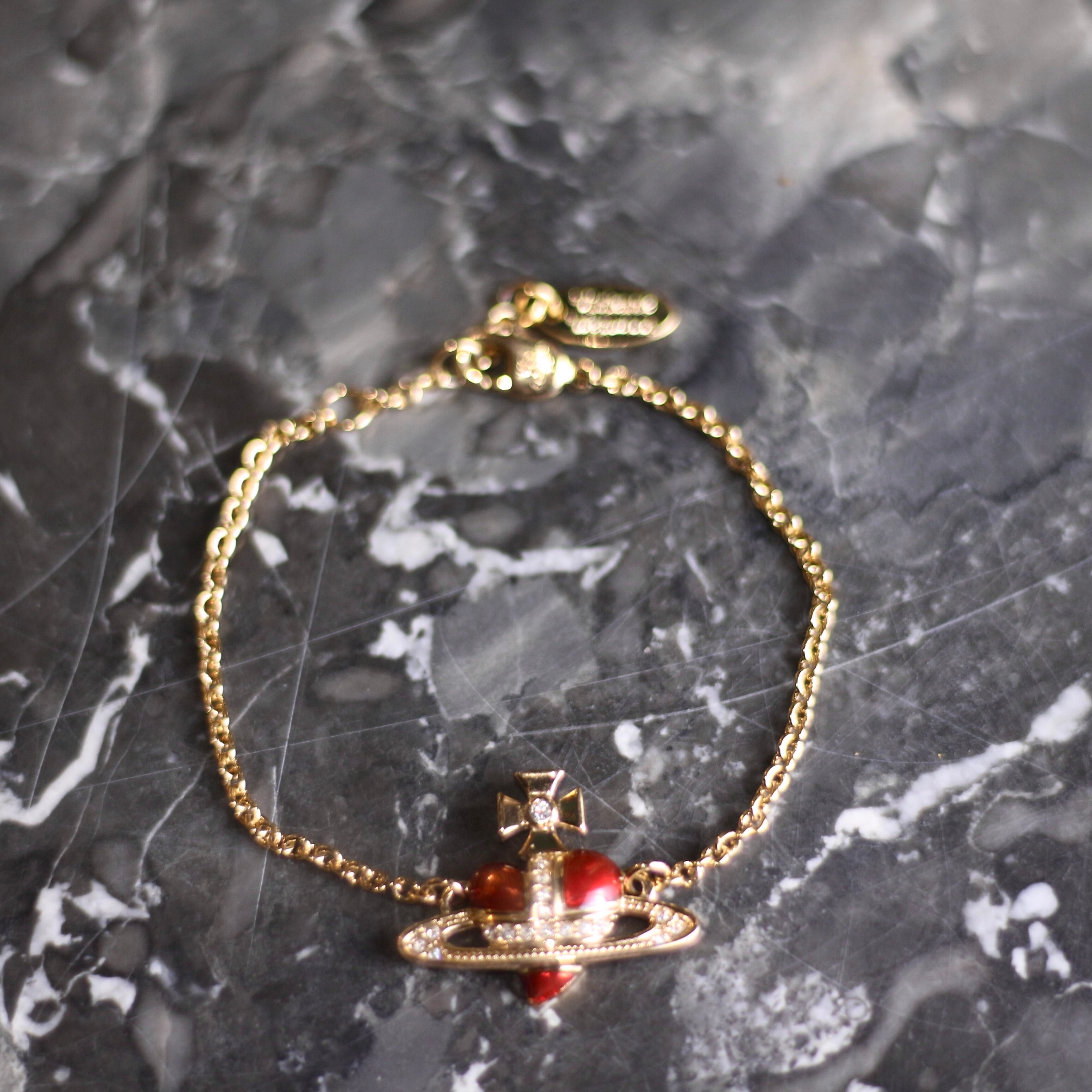 Vivienne Westwood HEART ORB DESIGN CHAIN BRACELET/ヴィヴィアン
