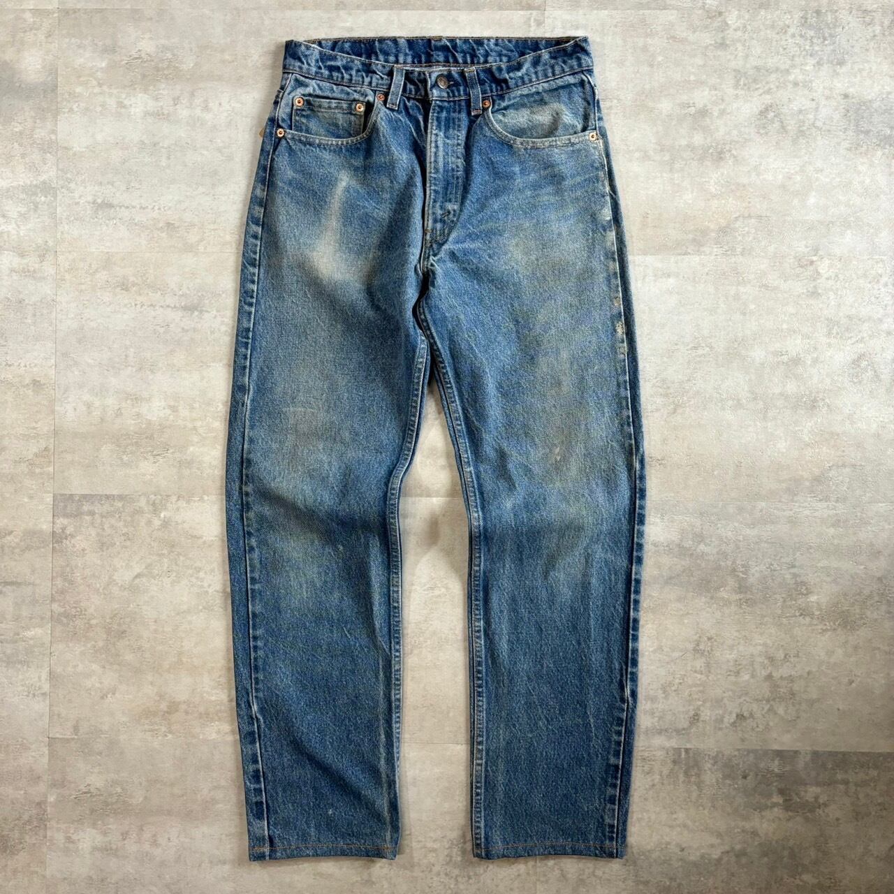 《実寸w30l29》levis505 90s usa製 テーパードデニム ヒゲ No.1405
