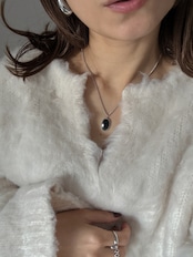 MSA black stone necklace