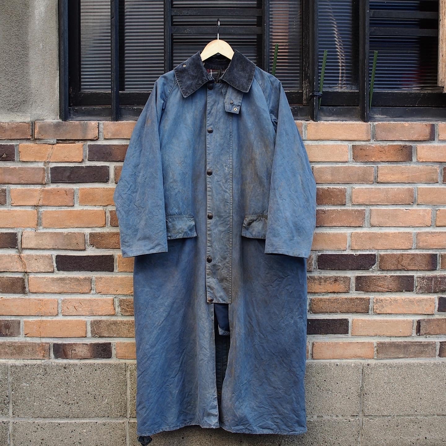 80S vintage Barbour BURGHLEY ターコイズ 36
