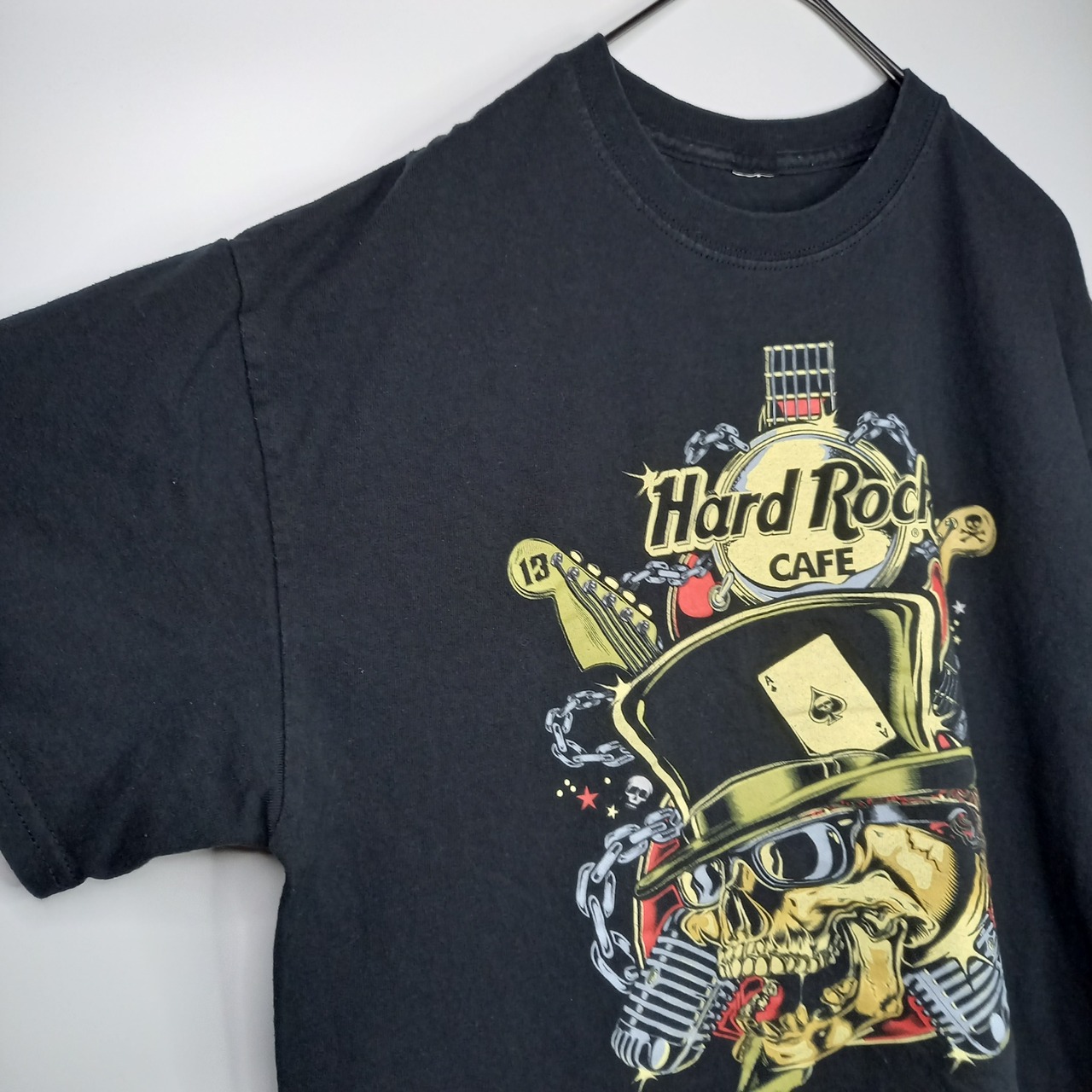90s　HARD ROCK CAFE　半袖Tシャツ　スカルプリント　メキシコ製