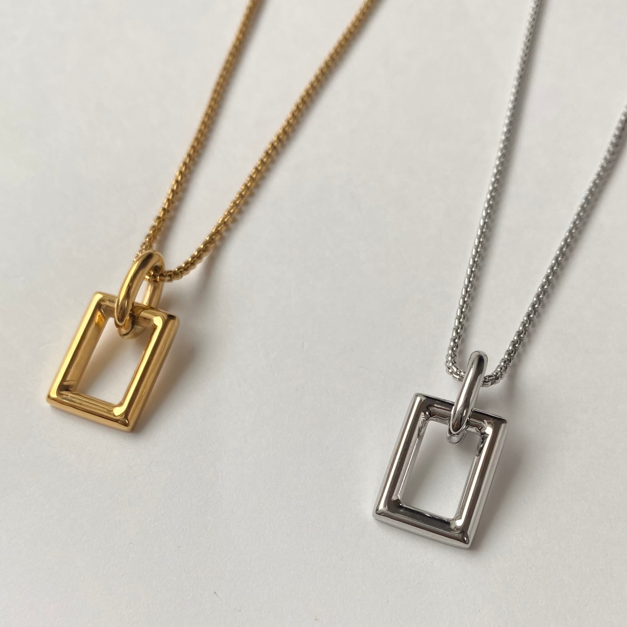 スクエア ロング ネックレス MN060 | emu