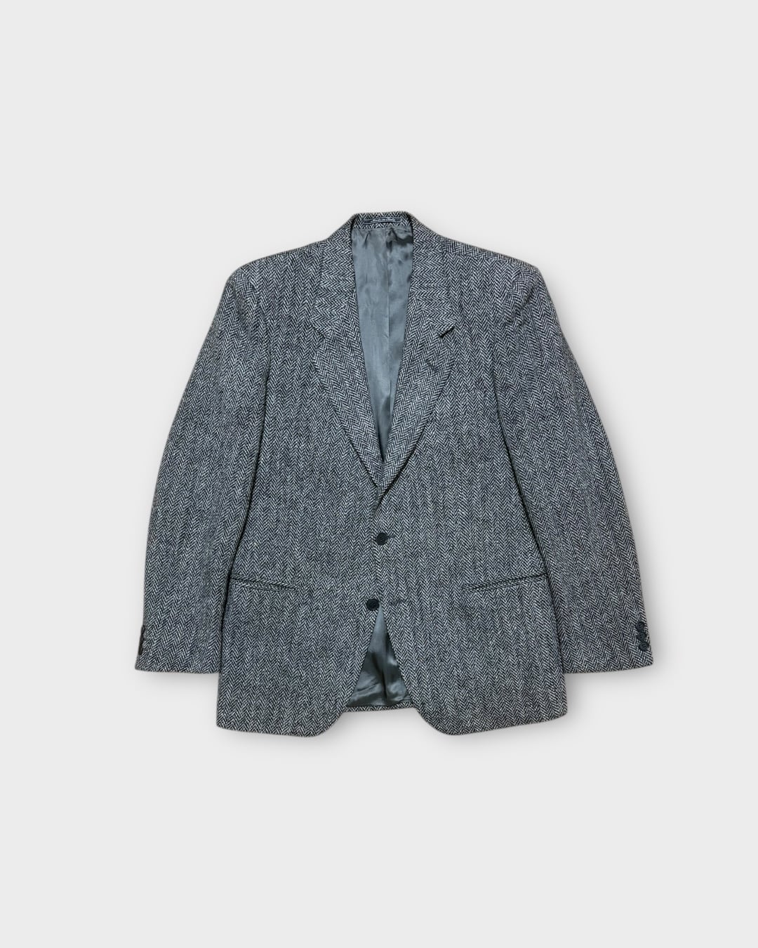 【Used】“Harris Tweed” Herringbone Tweed Tailored Jacket MADE IN ITALY
