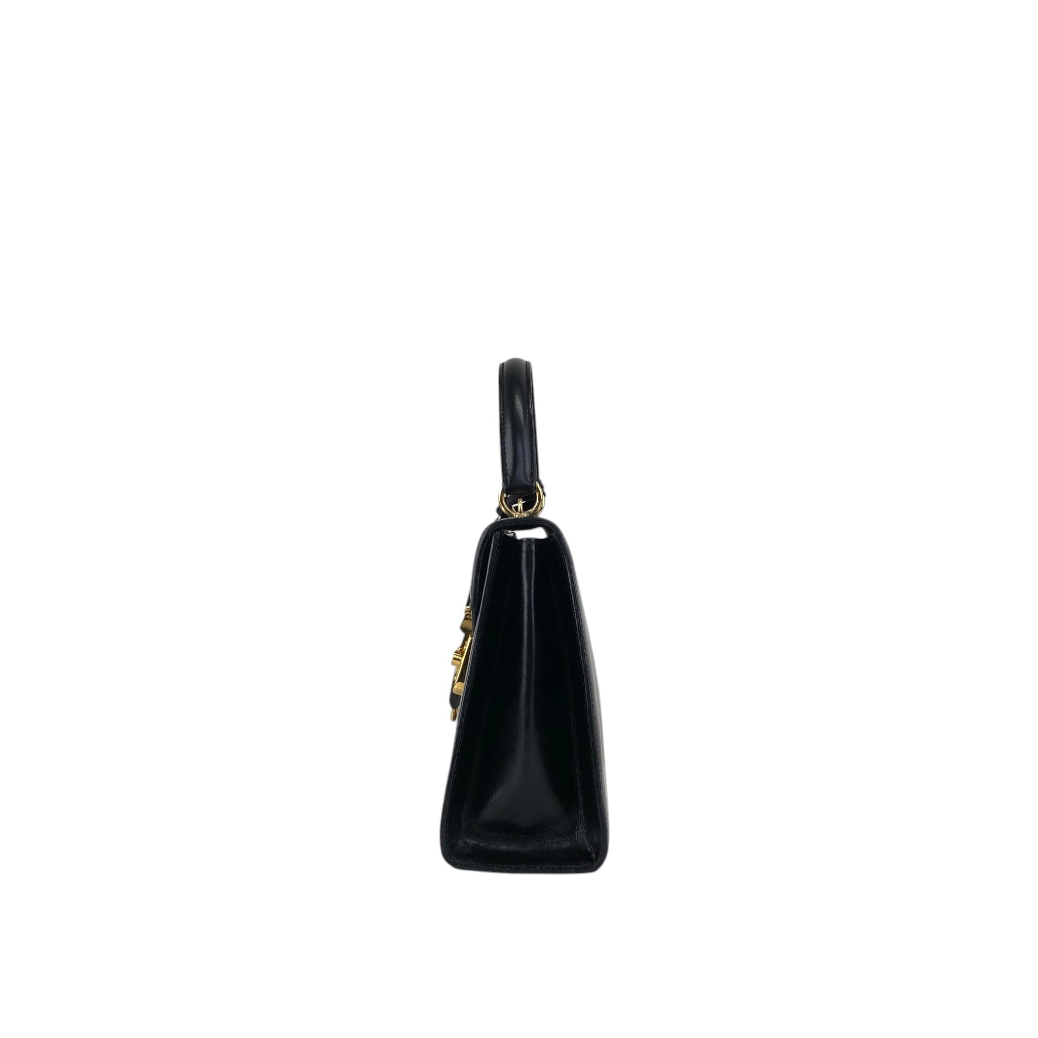 GUCCI グッチ レディロック ショルダーバッグ ブラック レザー 2way