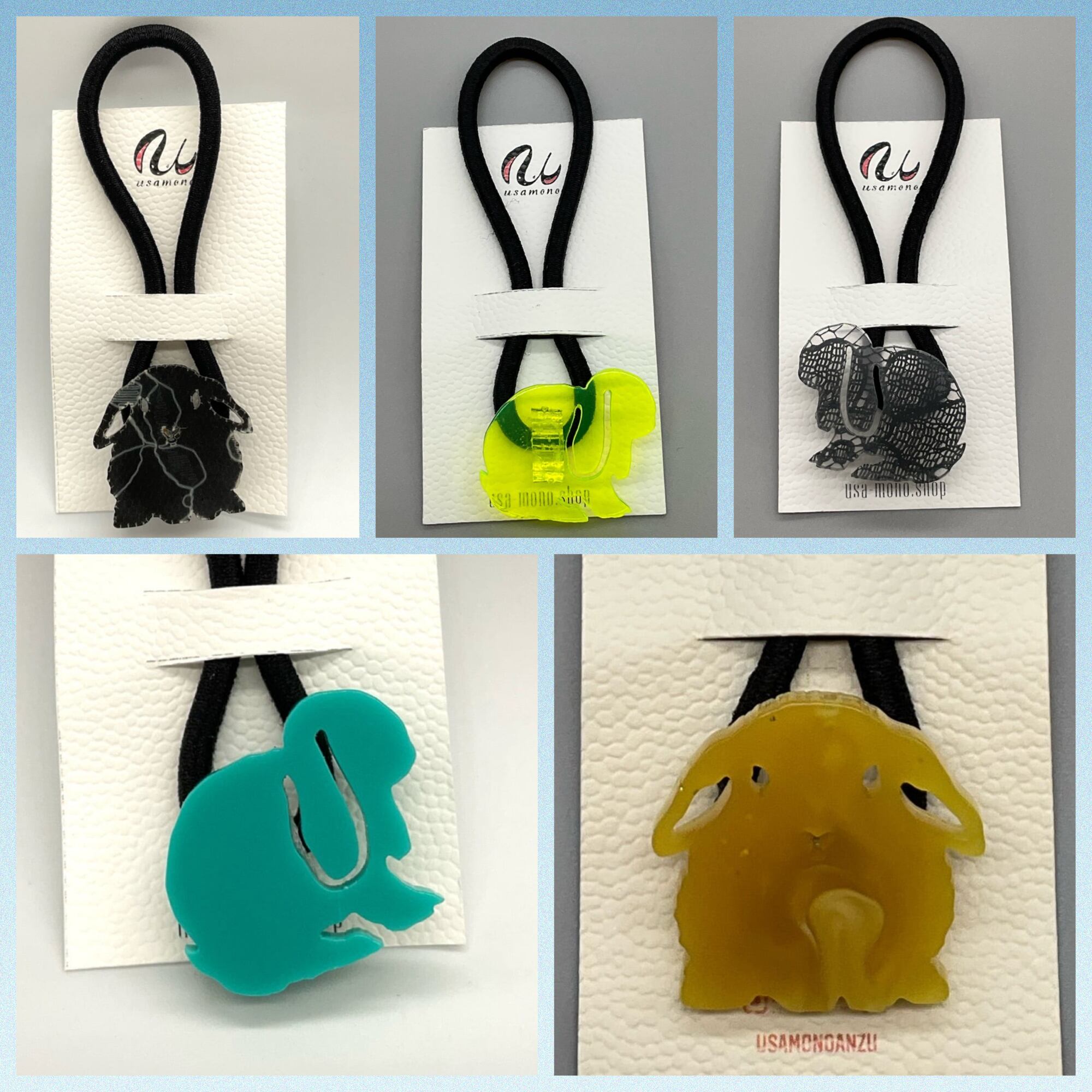 Sold 襲わ ＊アメコミ柄うさ耳ヘアゴム