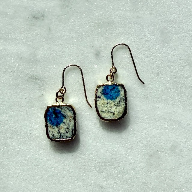 【レア】【超美石】ヒマラヤＫ２ストーン　ピアス（14kgf製）　6122