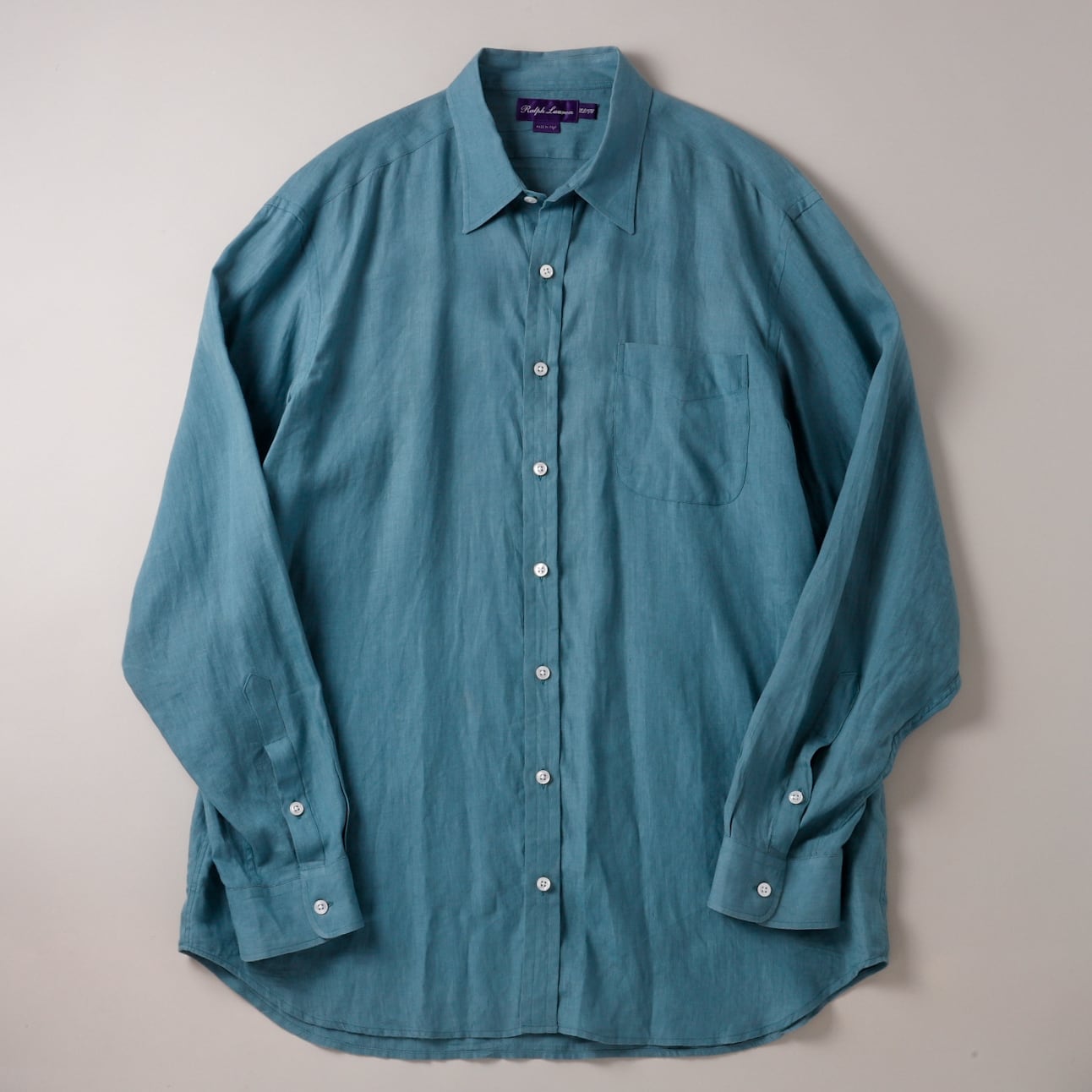定価10万】Ralph Lauren Purple Label special linen shirt made in