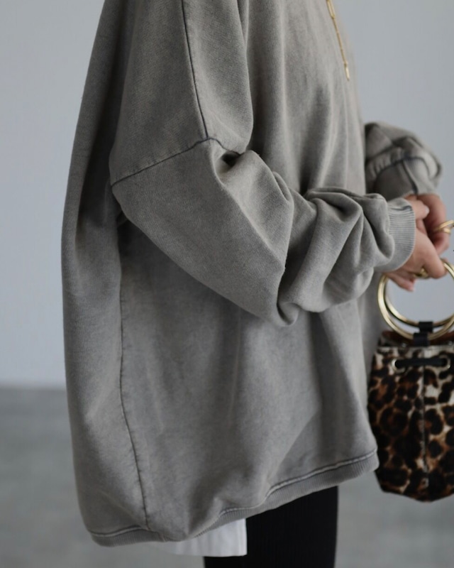 ドロップショルダーピグメントオーバースウェット