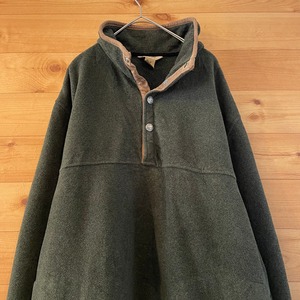 【Woolrich】ハーフスナップ フリースジャケット プルオーバー XL アメリカ古着