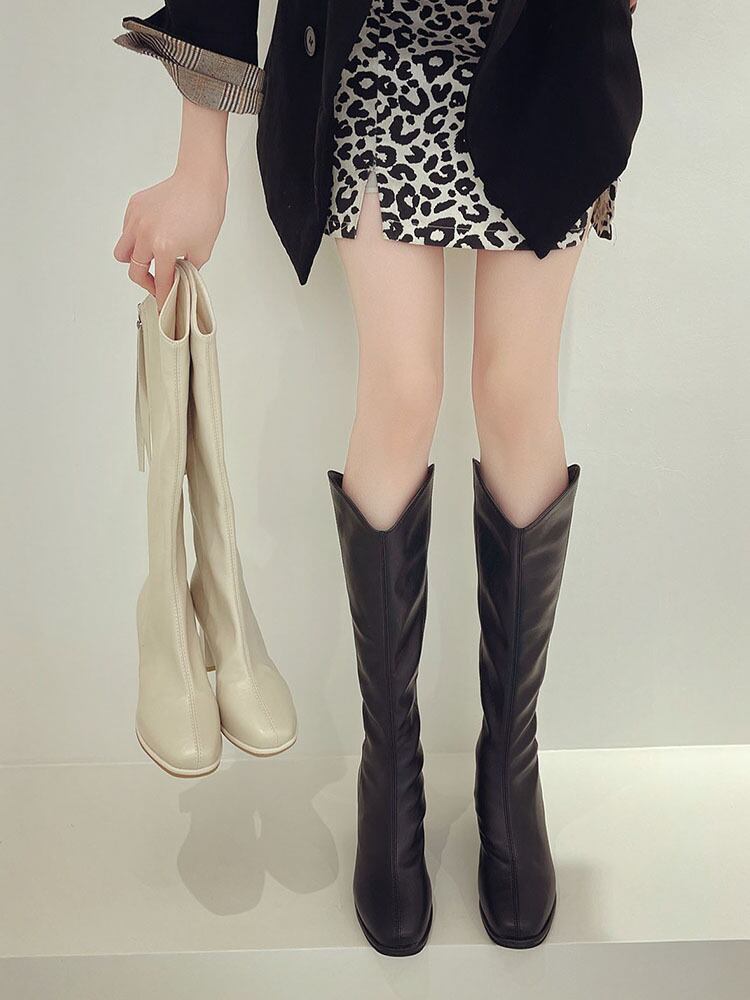 ブーツホワイトロングオータムウィンターベルベット 靴 シューズ 秋物 冬物 部族の婦人靴93415084610