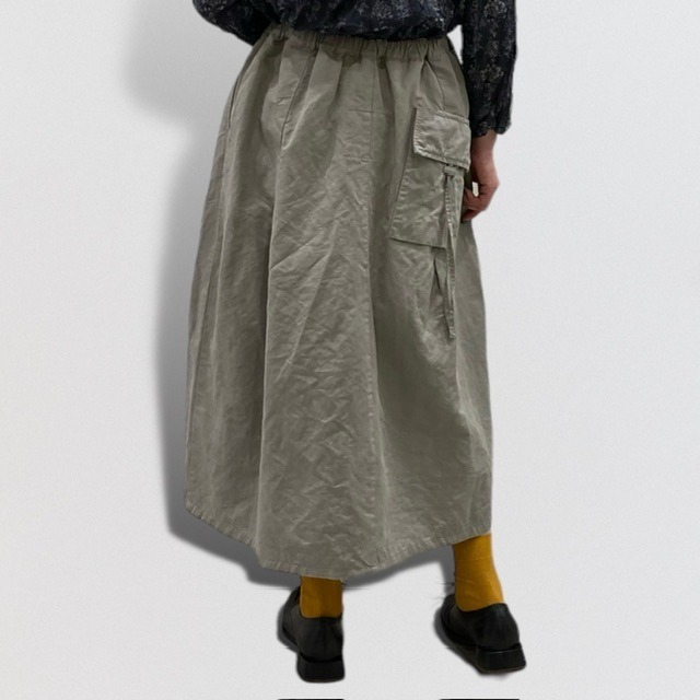 Vlas Blomme Work Linen Cotton Asymmetry Skirt