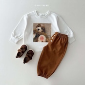 【取寄】Dailybebe ボタンジョガーパンツ|秋服|韓国子供服|26/AT