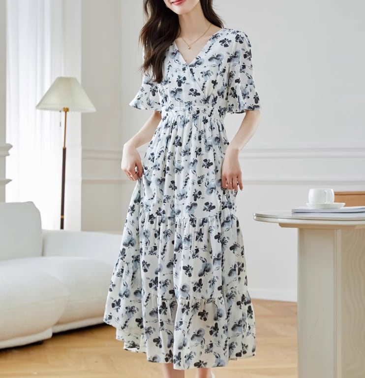 シフォンワンピース A0909