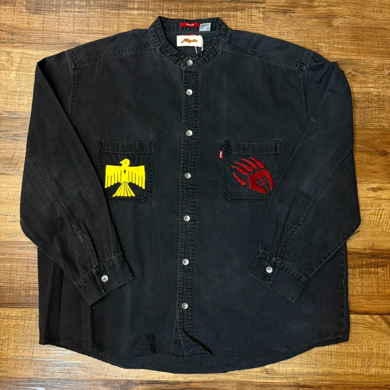 ナスングワム【Nasngwam】Indian motif Denim Shirt　XLサイズ - 1