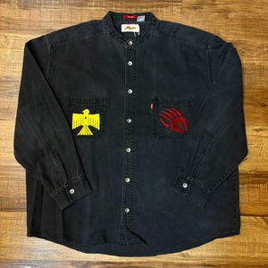 ナスングワム【Nasngwam】Indian motif Denim Shirt　XLサイズ