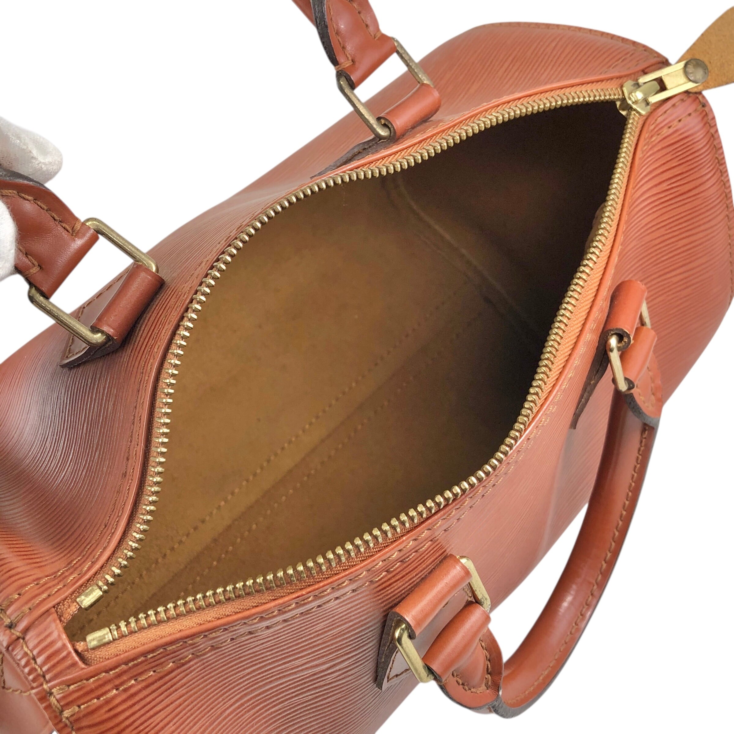 LOUIS VUITTON ルイヴィトン エピ ハンドバッグ ブラウン レザー