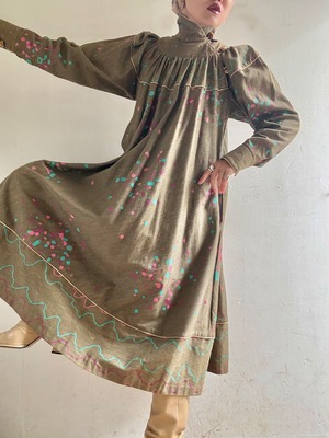1980s Vintage "BIS BIS" Cotton Art Design Dress