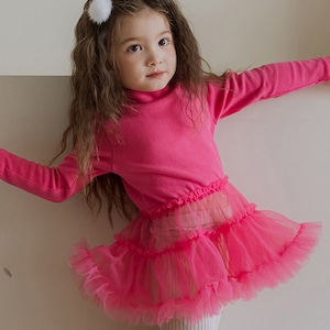 秋ハーフネック切り替えワンピース3色