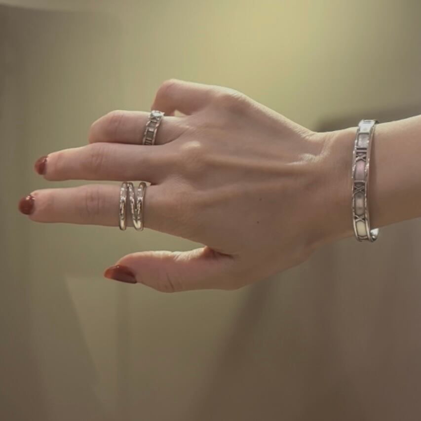 TIFFANY&CO】t1990 アトラス オープンバングル／シルバー925／洗練