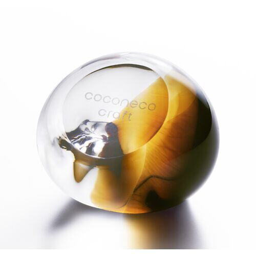 コロンとかわいいネコのグラスオーナメント【coconeco craft】