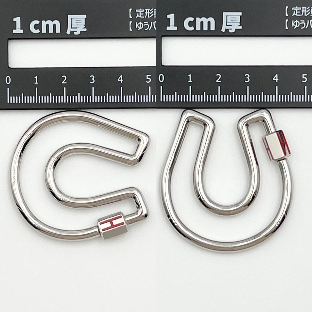 木造 【未使用品】エルメス キーホルダー キーリング メンズ