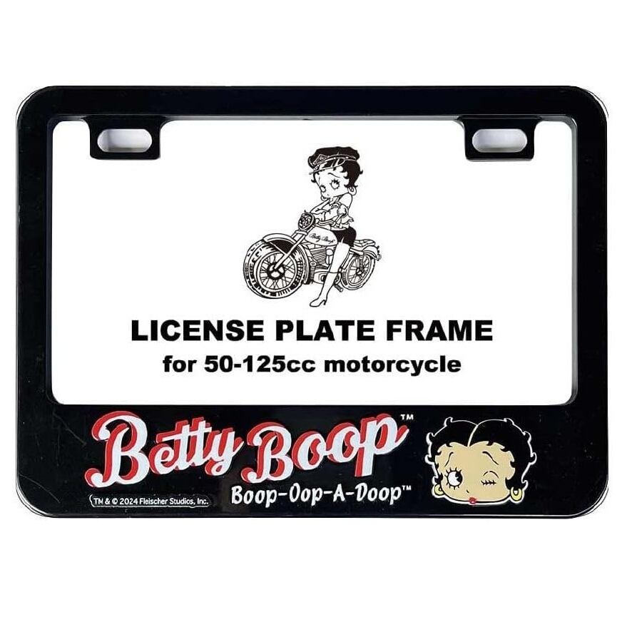 送料無料】 Betty Boop 原付 50cc～125cc バイク用 ナンバーフレーム