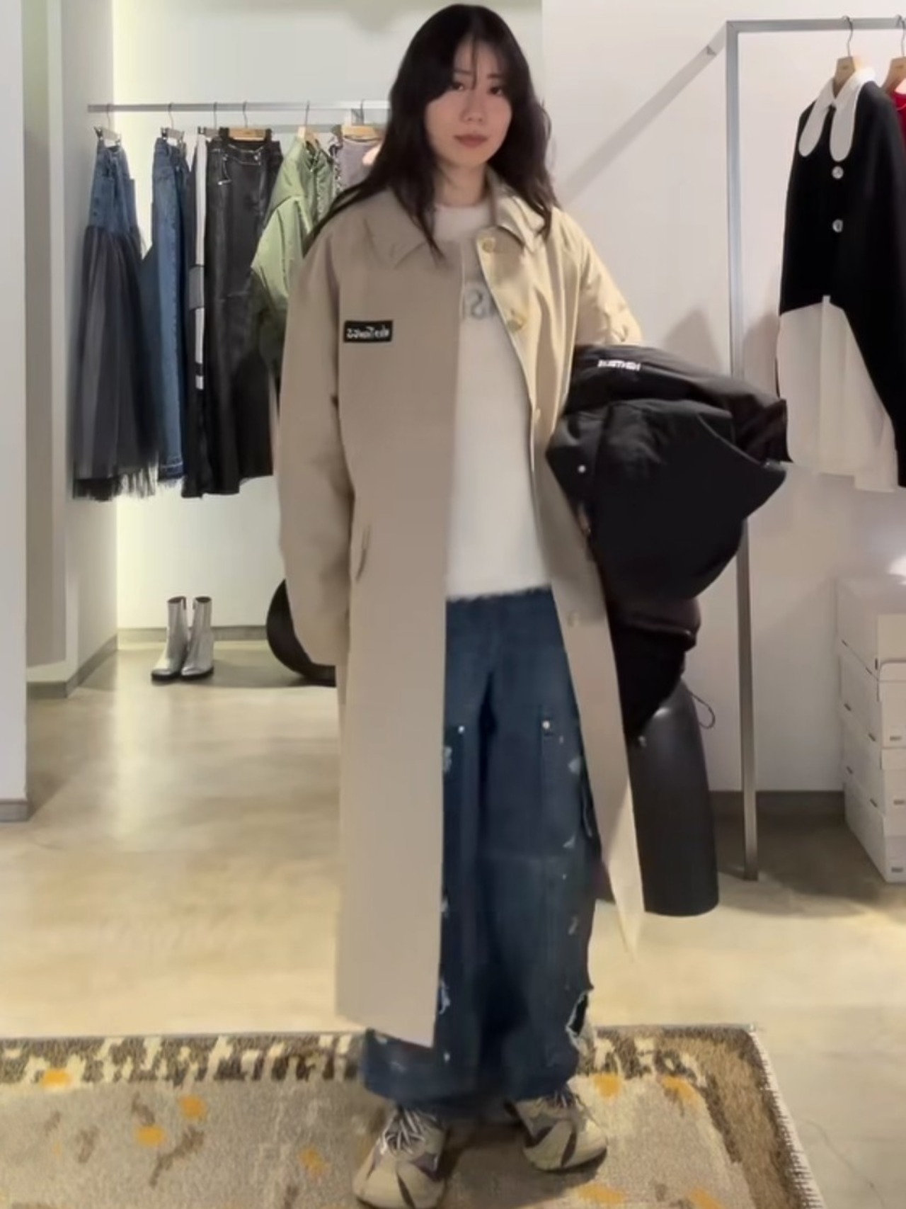 NONTOKYO ノントーキョーロングコート-あ*ぷ様 Cale Organic cotton 