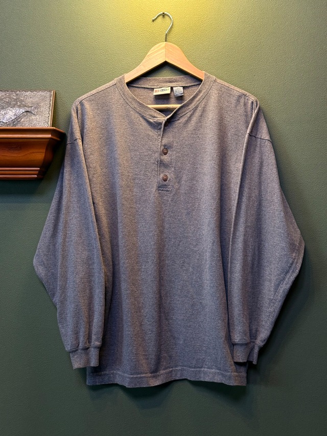 “BCC BLUES” Henry-neck Cotton L/S Shirt