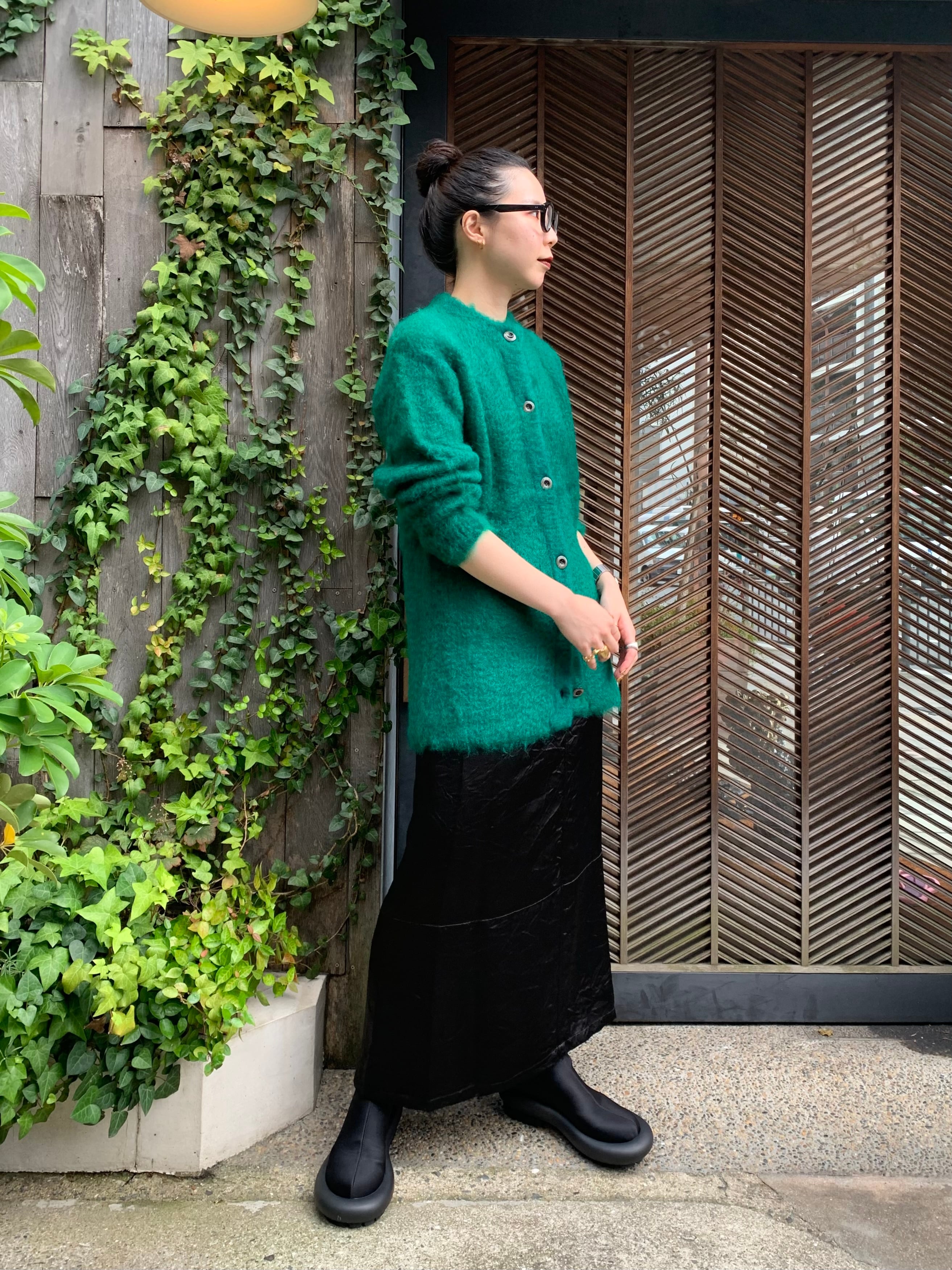 FUMIE TANAKA フミエタナカ / plain mohair cardigan | TRENT  