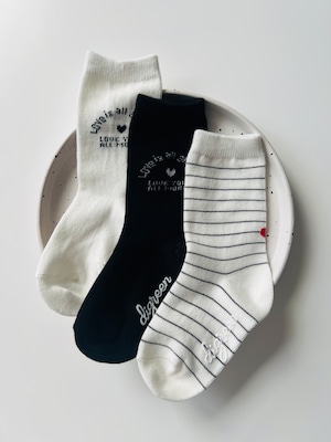 Love is all around socks 3set（13〜21cm）3456