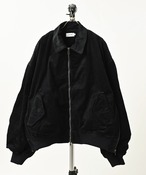 ATELANE  Corduroy Heavy Shirring Bomber Jacket (BLK) 26A-23030