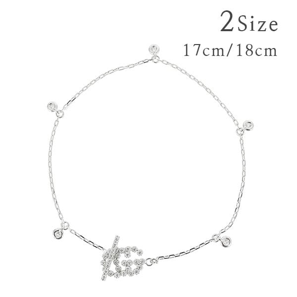 New GUCCI グッチ ブレスレット GGランニング ダイヤモンド K18WG 750 ホワイトゴールド バングル アクセサリー 小物 新品