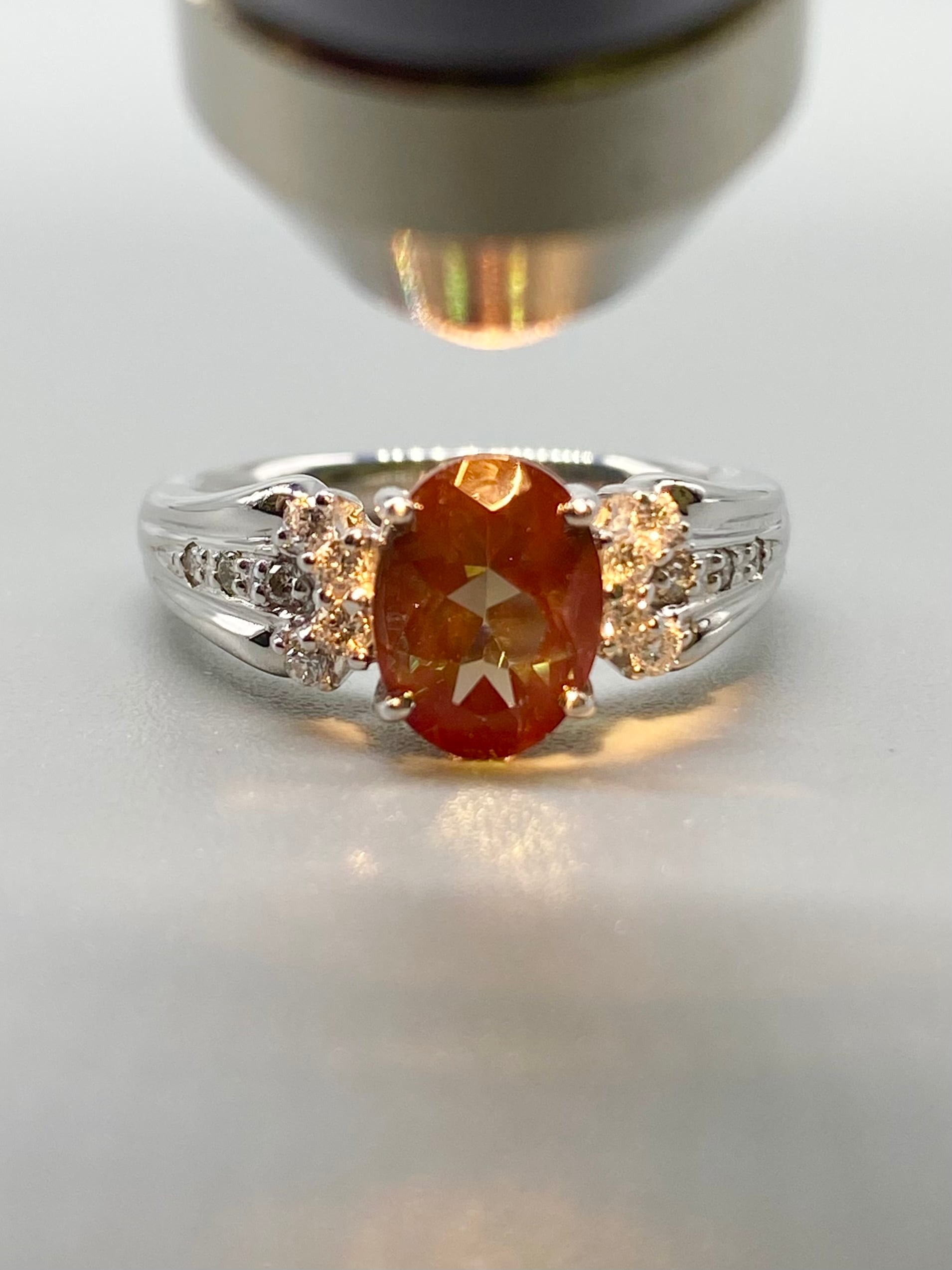 カラーチェンジアンデシン 1.066ct / ダイヤモンド 計0.13ct K18WG