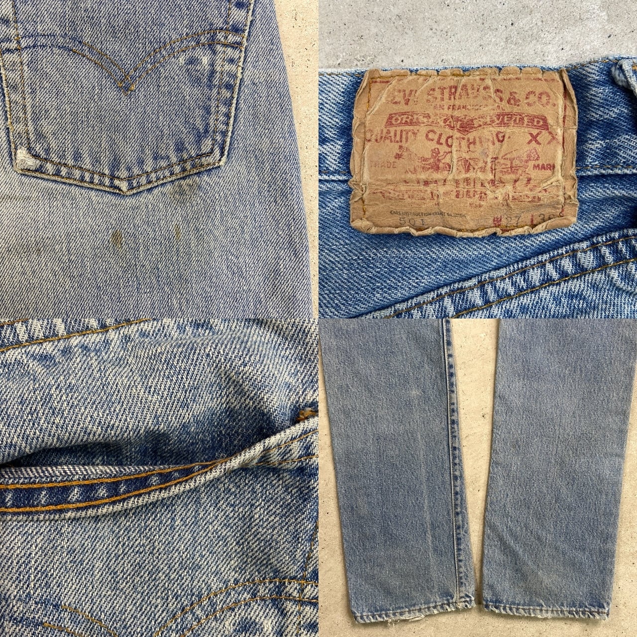 70s リーバイス 501 66後期 赤耳 ヴィンテージデニム アメリカ製 古着 1点物◇USA製ビンテージ70sリーバイス66前期805濃紺ジーンズ古着メンズ