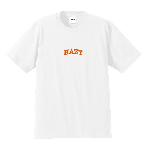 HAZY Medium Logo Tee ( White / Orange )