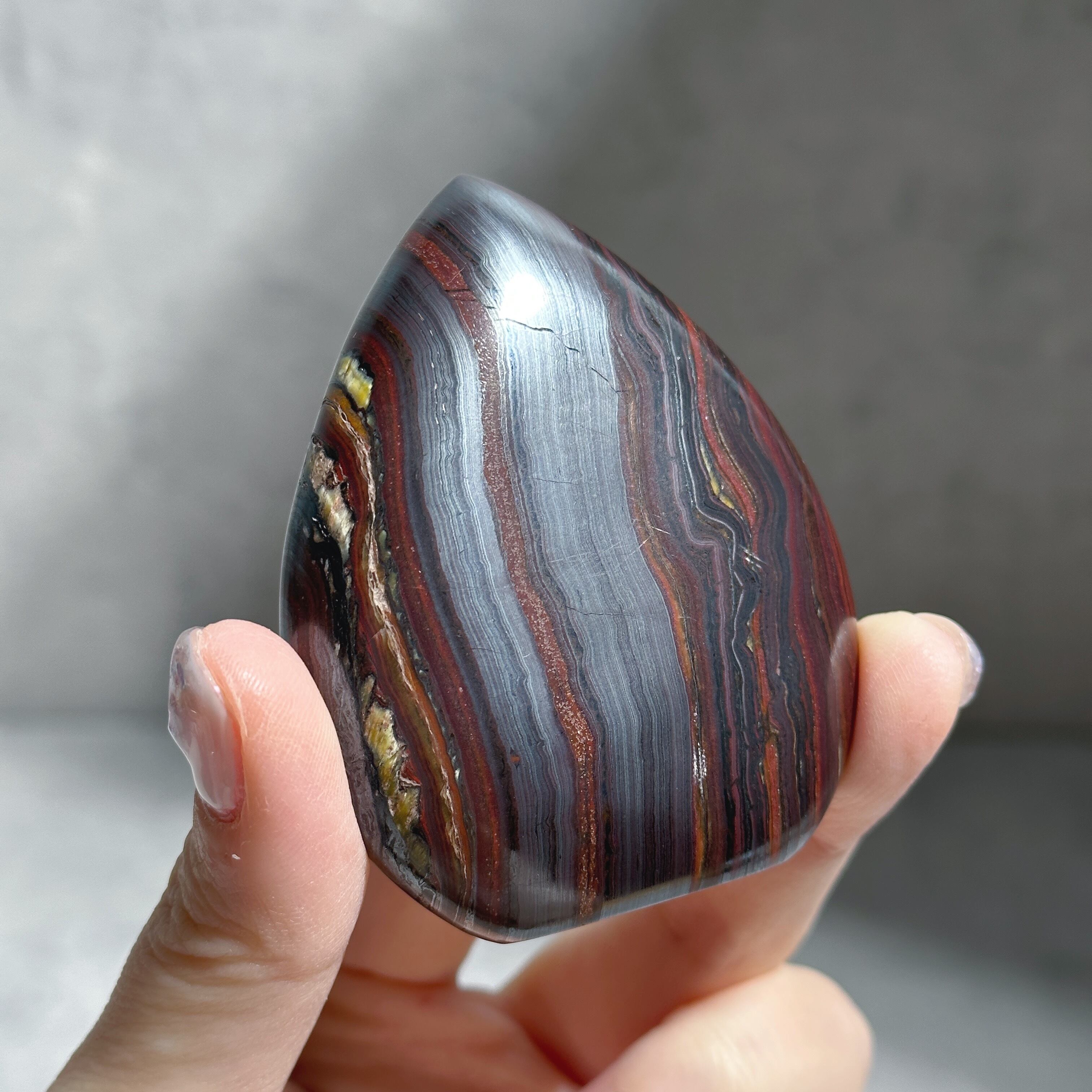 アイアンタイガーアイ スフィア しずく型01◇Iron Tiger's eye◇天然石