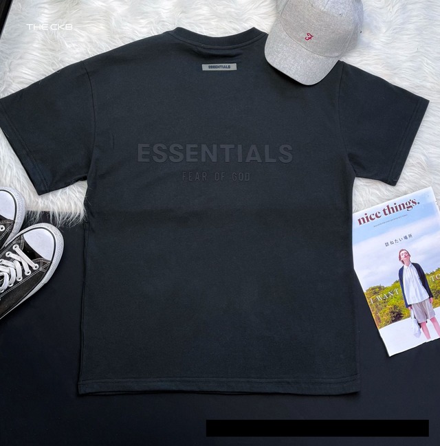 ユニセックス バックロゴTシャツ ダブルライン ゆったり
