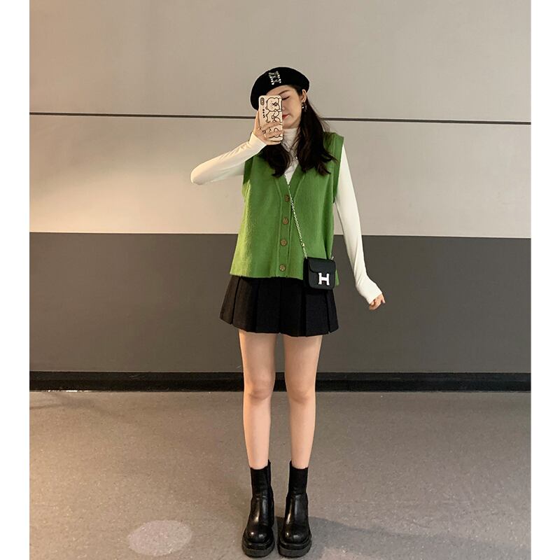 グリーン ホワイト オータム 秋物 HUCHUJING41017000786