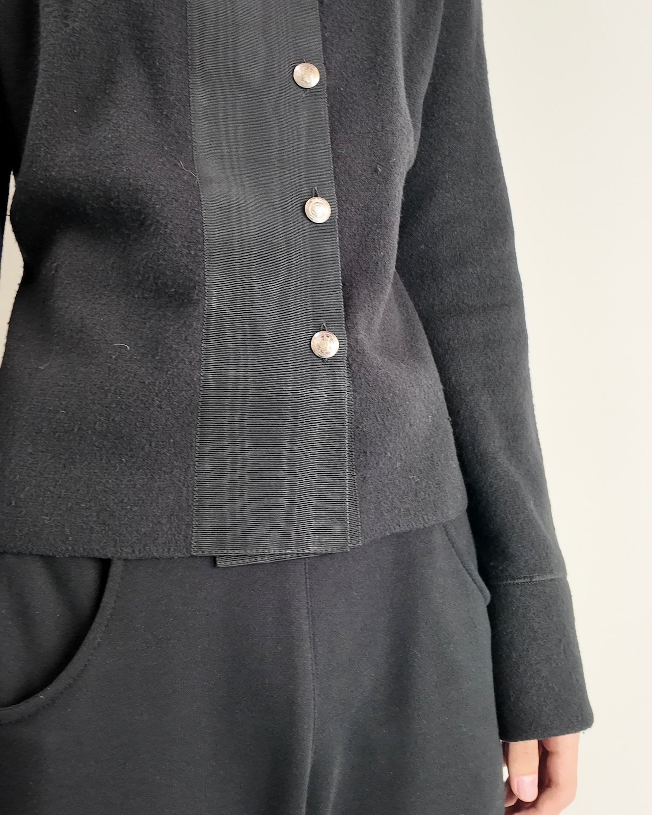 【Salvatore Ferragamo】long sleeve felt fabric blouson