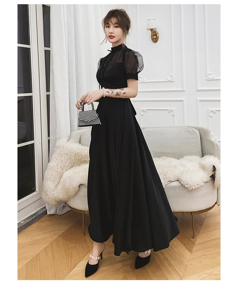ブラック シースルー ロングワンピース ドレス | she is ブラック シースルー ロングワンピース ドレス | she is